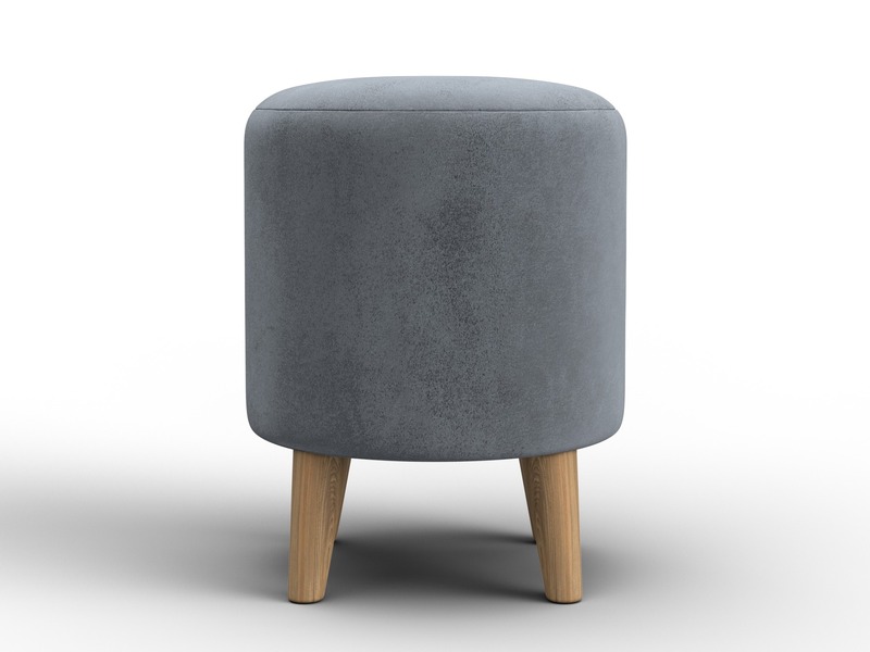 Пуф 002, Велюр, TOWER 10 серый