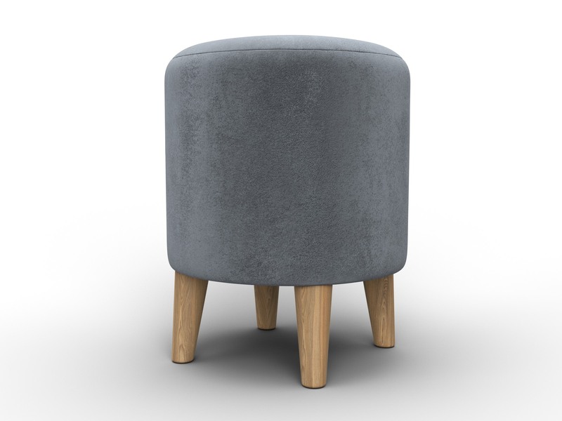 Пуф 002, Велюр, TOWER 10 серый