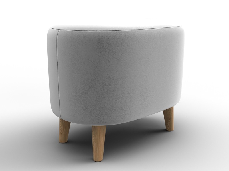 Пуф 003, Велюр, TOWER 01 молочный