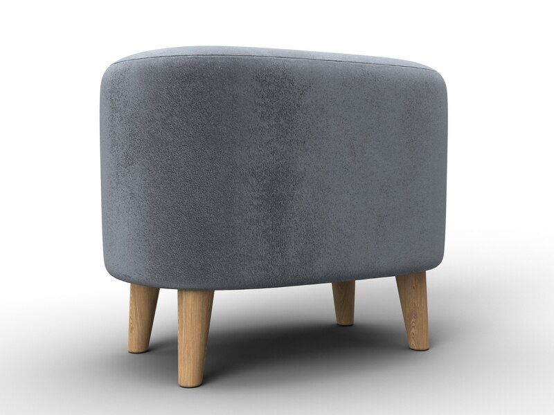 Пуф 003, Велюр, TOWER 10 серый