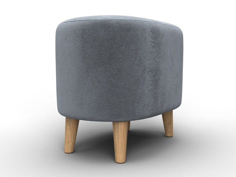 Пуф 003, Велюр, TOWER 10 серый