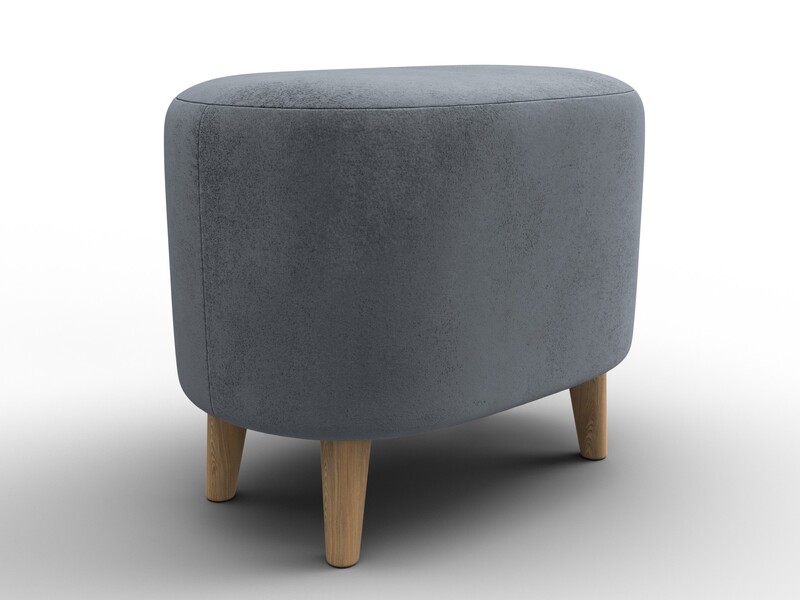 Пуф 003, Велюр, TOWER 10 серый