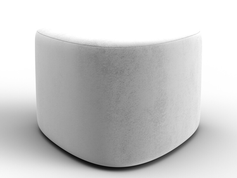 Пуф 004, Велюр, TOWER 01 молочный