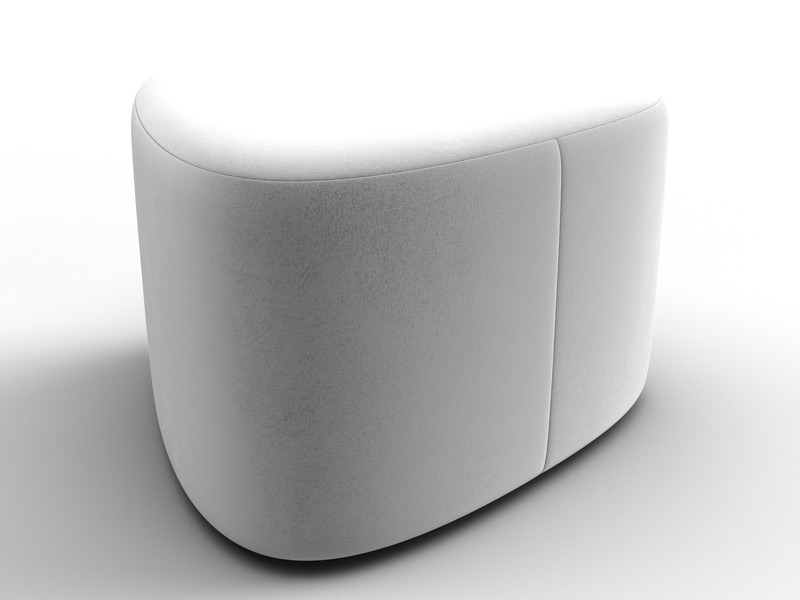 Пуф 004, Велюр, TOWER 01 молочный