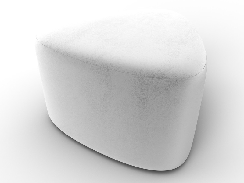 Пуф 004, Велюр, TOWER 01 молочный