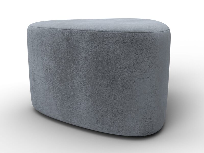 Пуф 004, Велюр, TOWER 10 серый