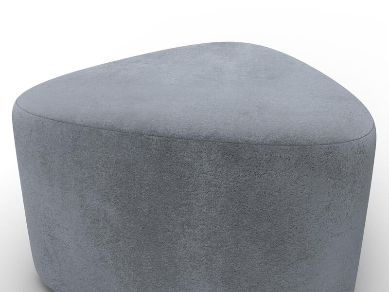 Пуф 004, Велюр, TOWER 10 серый