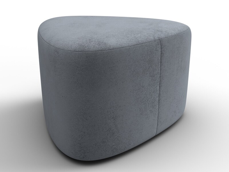 Пуф 004, Велюр, TOWER 10 серый
