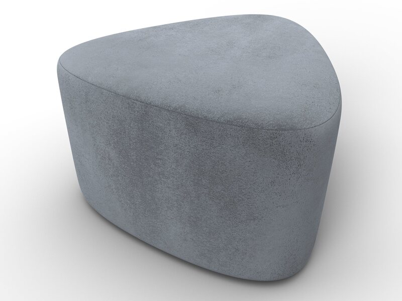 Пуф 004, Велюр, TOWER 10 серый