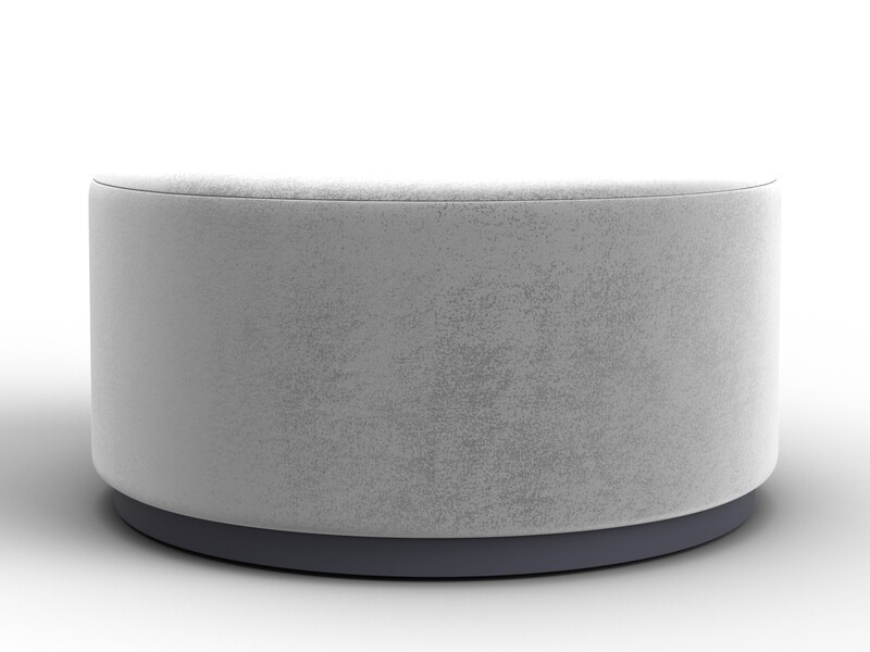 Пуф 005, Велюр, TOWER 01 молочный