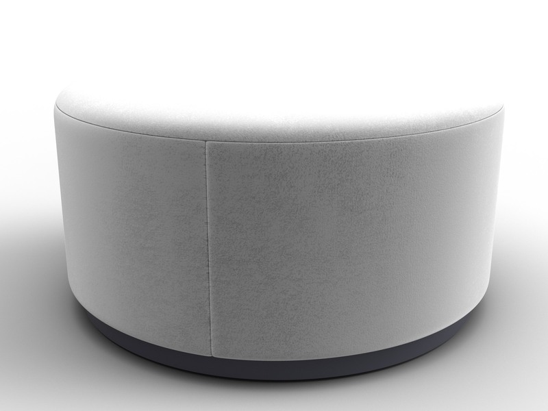 Пуф 005, Велюр, TOWER 01 молочный