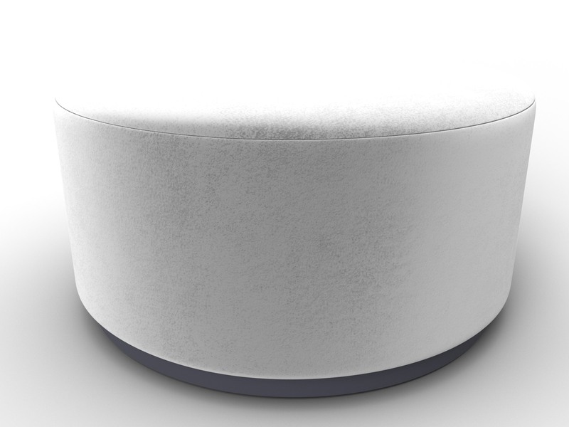 Пуф 005, Велюр, TOWER 01 молочный