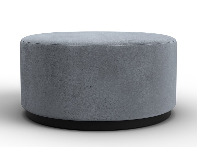 Пуф 005, Велюр, TOWER 10 серый