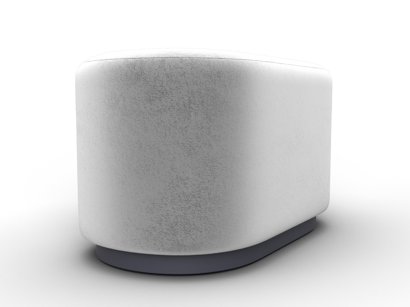 Пуф 007, Велюр;Экокожа, TOWER 01 молочный