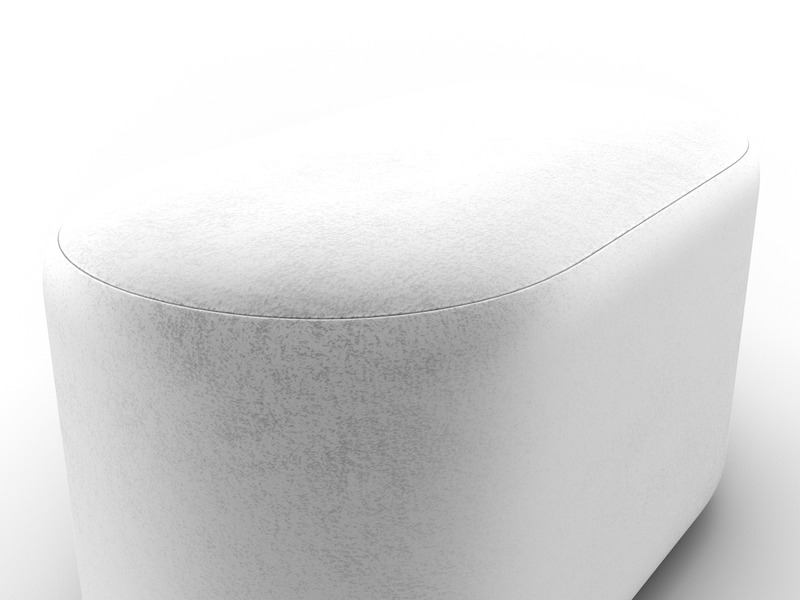 Пуф 007, Велюр;Экокожа, TOWER 01 молочный