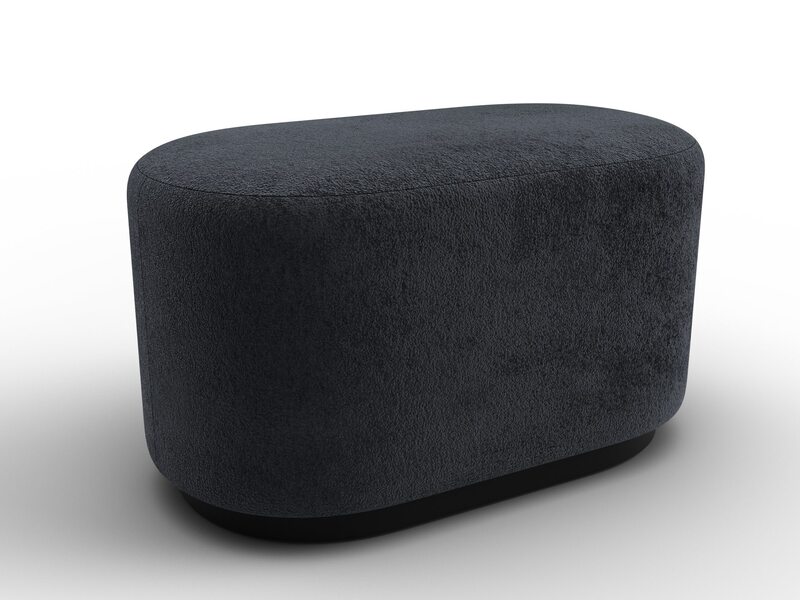 Пуф 007, Велюр;Экокожа, TOWER 11 темно-серый