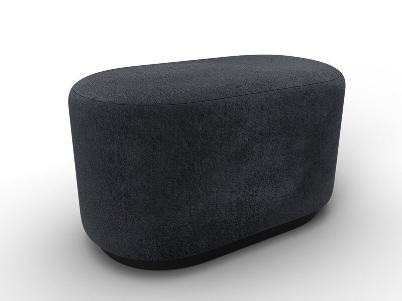 Пуф 007, Велюр;Экокожа, TOWER 11 темно-серый