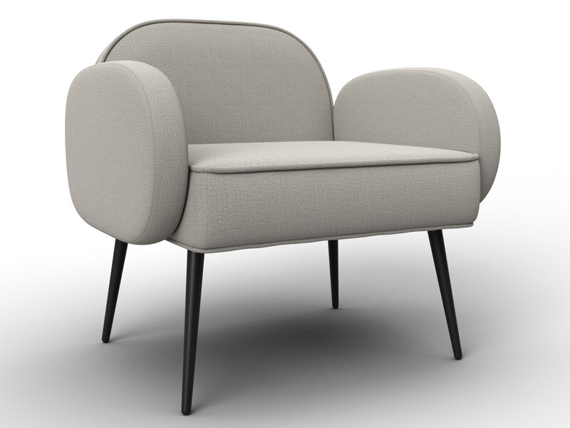 Кресло Лига-086, Рогожка, Амур 02 бежевый