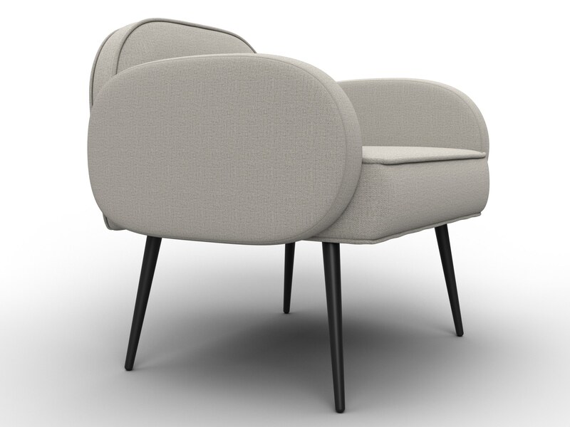 Кресло Лига-086, Рогожка, Амур 02 бежевый