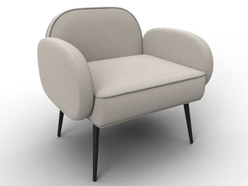 Кресло Лига-086, Рогожка, Амур 02 бежевый