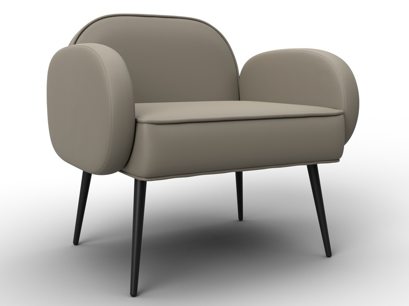 Кресло Лига-086, Экокожа, GRIFON 04 бежевый