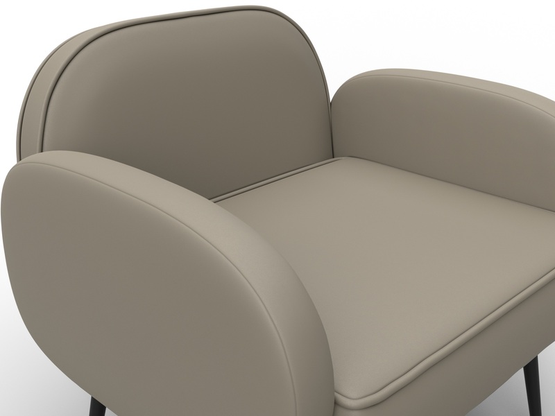 Кресло Лига-086, Экокожа, GRIFON 04 бежевый