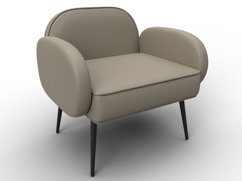 Кресло Лига-086, Экокожа, GRIFON 04 бежевый