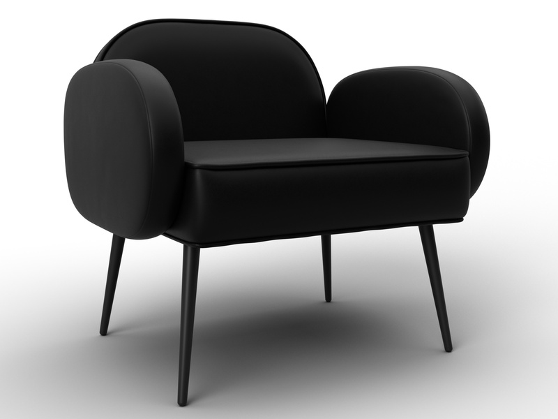 Кресло Лига-086, Экокожа, GRIFON 18 черный