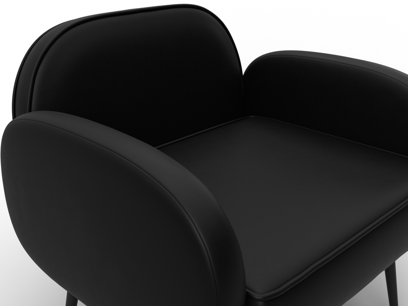 Кресло Лига-086, Экокожа, GRIFON 18 черный