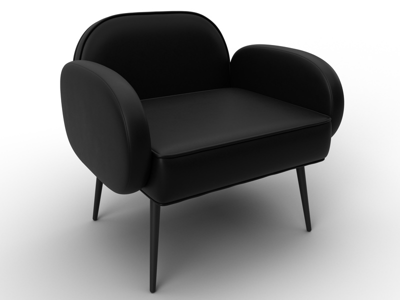 Кресло Лига-086, Экокожа, GRIFON 18 черный