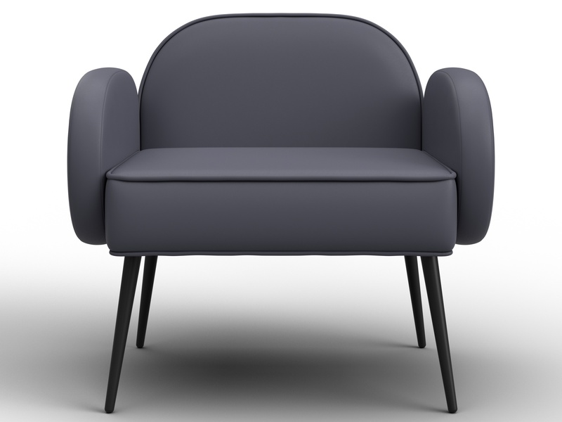 Кресло Лига-086, Экокожа, GRIFON 15 серый