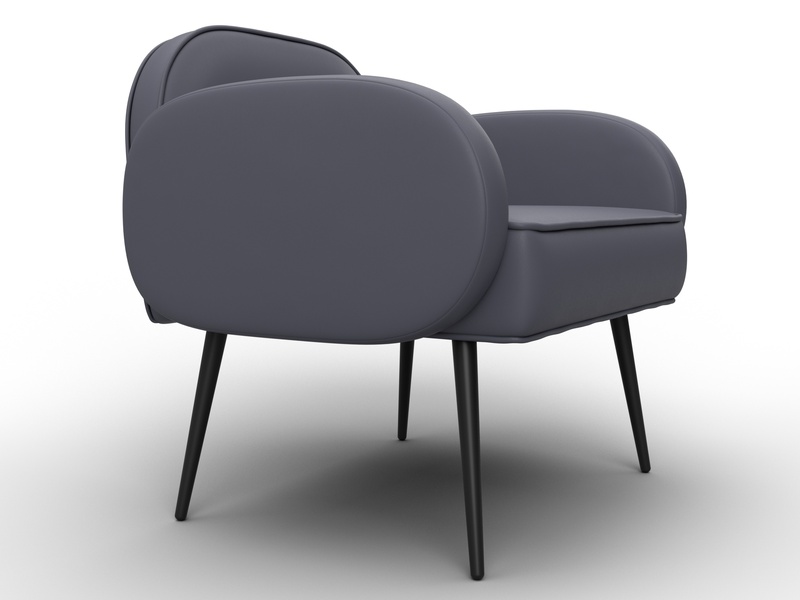 Кресло Лига-086, Экокожа, GRIFON 15 серый