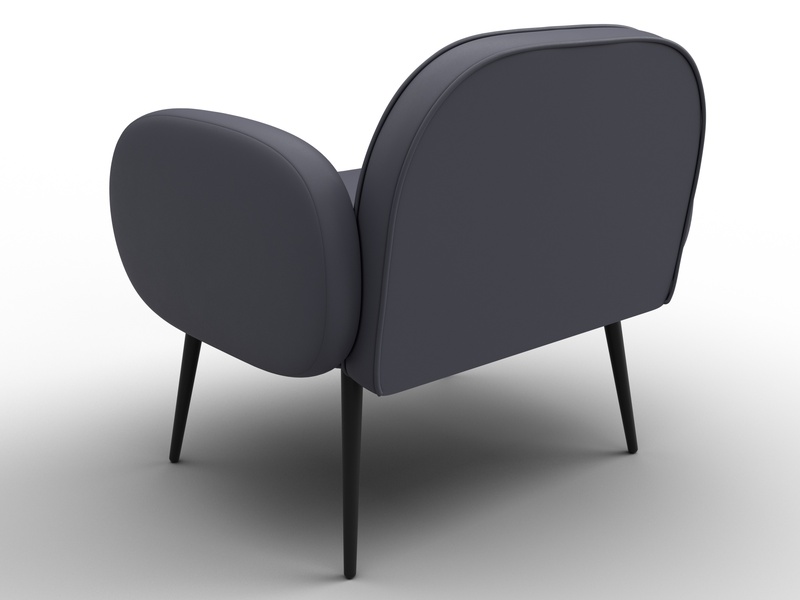 Кресло Лига-086, Экокожа, GRIFON 15 серый