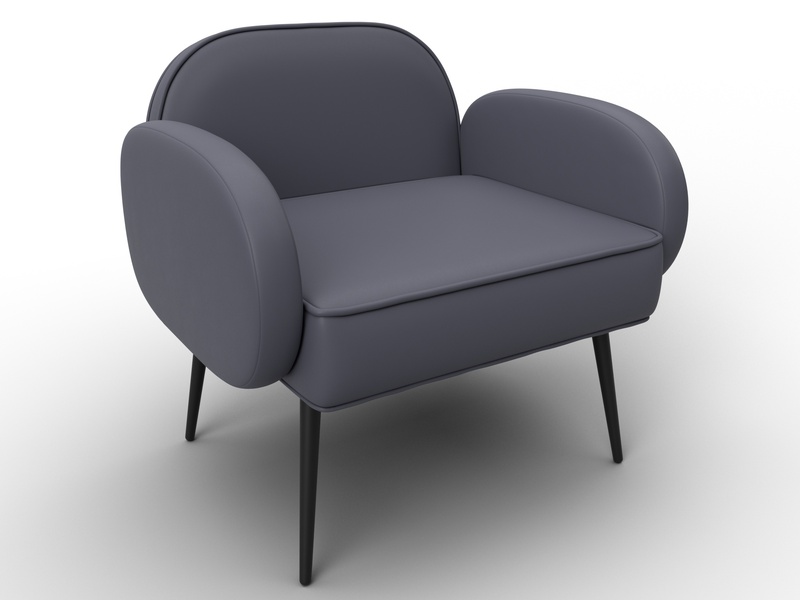 Кресло Лига-086, Экокожа, GRIFON 15 серый