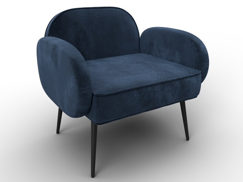 Кресло Лига-086, Велюр, TOWER 13 синий