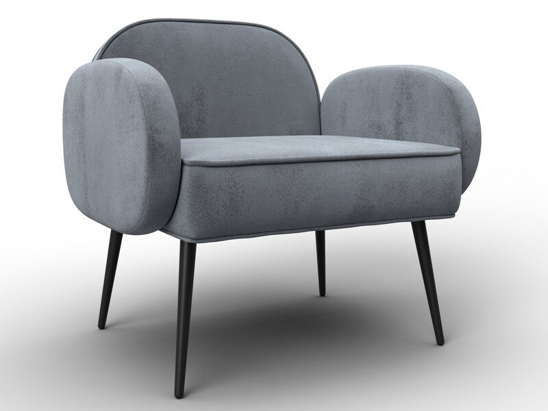 Кресло Лига-086, Велюр, TOWER 10 серый