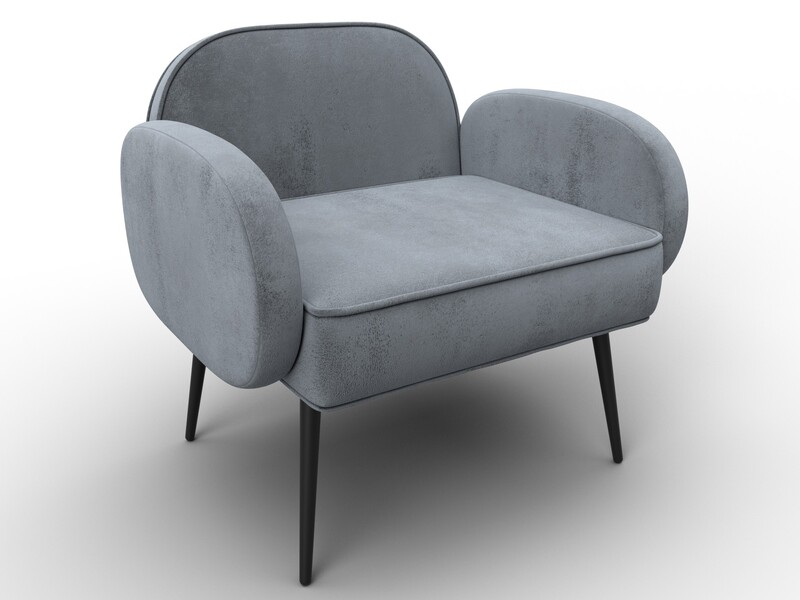 Кресло Лига-086, Велюр, TOWER 10 серый