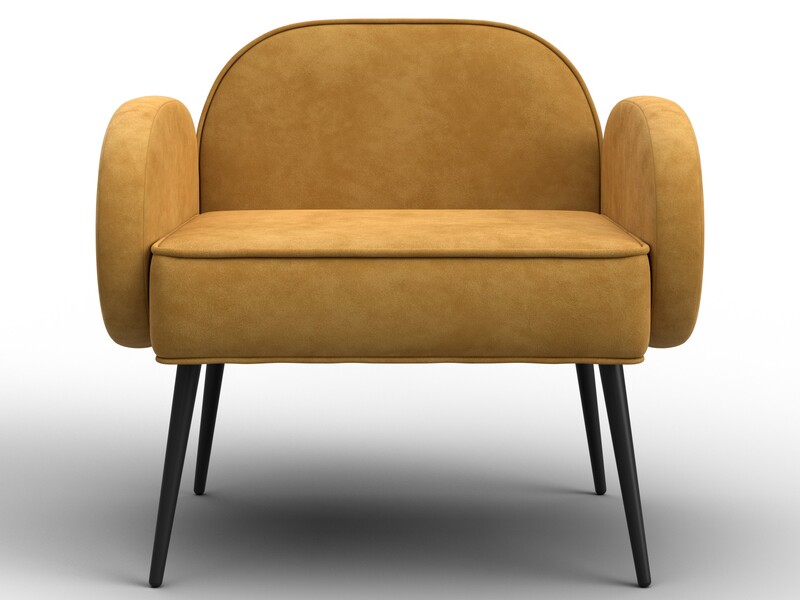 Кресло Лига-086, Велюр, BRUT 10 желтый