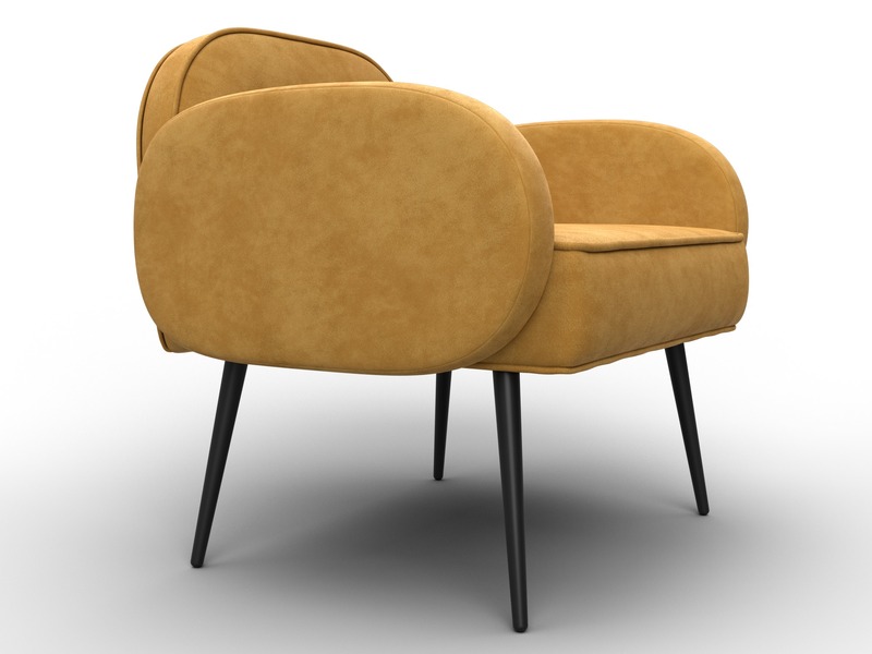 Кресло Лига-086, Велюр, BRUT 10 желтый