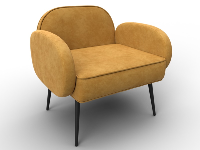 Кресло Лига-086, Велюр, BRUT 10 желтый