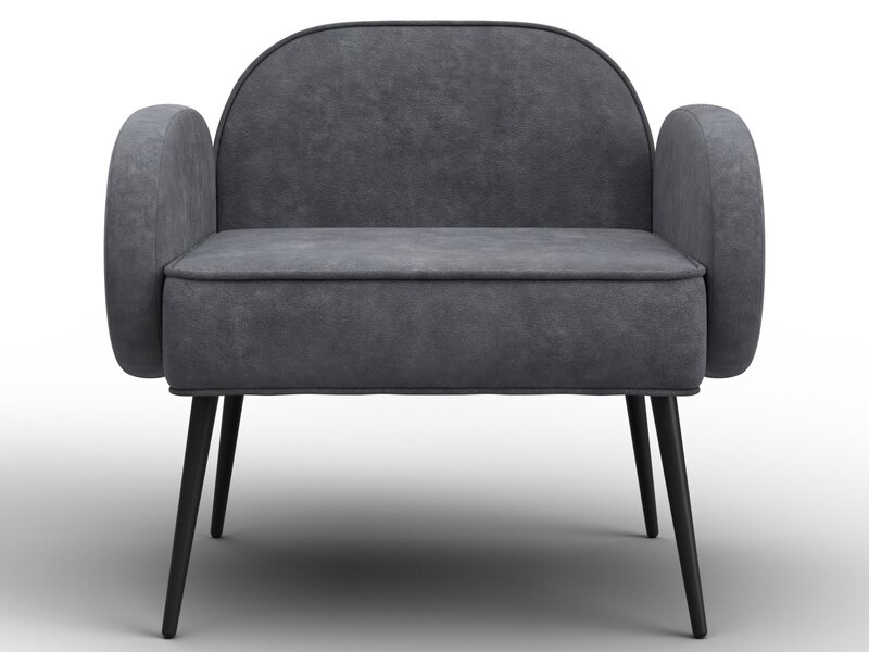 Кресло Лига-086, Велюр, BRUT 16 темно-серый