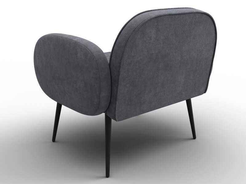 Кресло Лига-086, Велюр, BRUT 16 темно-серый