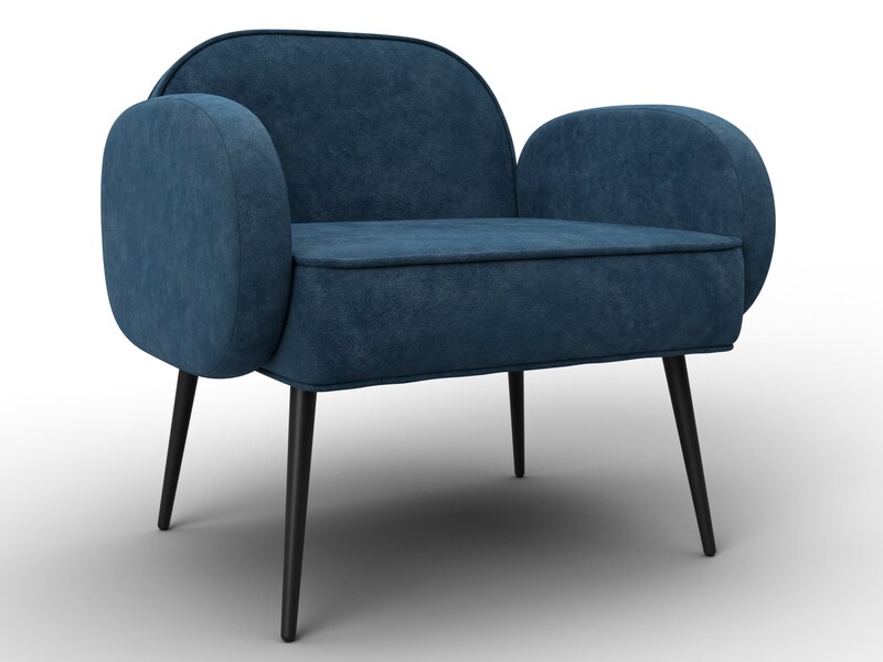 Кресло Лига-086, Велюр, BRUT 11 синий
