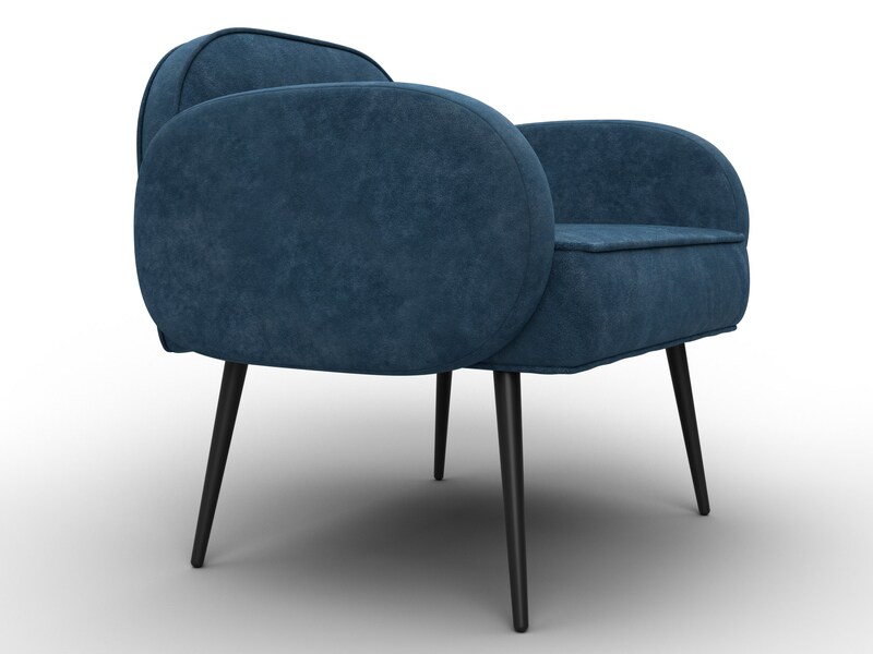 Кресло Лига-086, Велюр, BRUT 11 синий