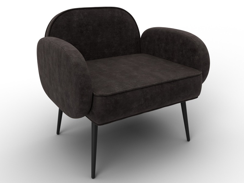 Кресло Лига-086, Велюр, BRUT 17 коричневый