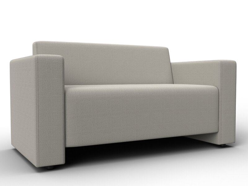 Диван прямой Лига-093, Рогожка, Амур 02 бежевый