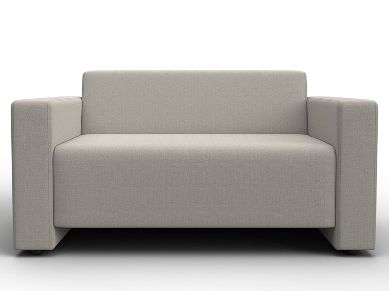 Диван прямой Лига-093, Рогожка, Амур 02 бежевый