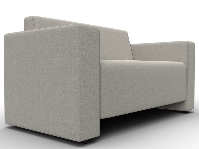 Диван прямой Лига-093, Рогожка, Амур 02 бежевый