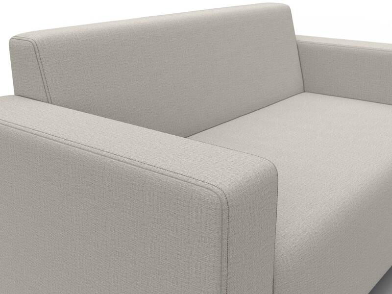 Диван прямой Лига-093, Рогожка, Амур 02 бежевый