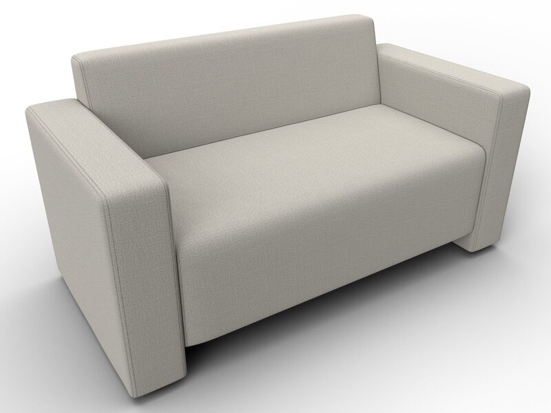 Диван прямой Лига-093, Рогожка, Амур 02 бежевый